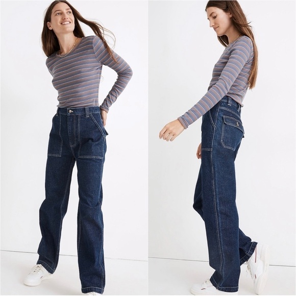 Madewell Denim - Madewell Jeans Workwear Collection Relaxed Surplus Utility Dark Wash Blue 25